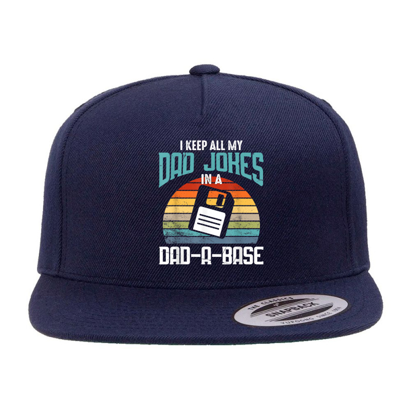 Funny Dad Jokes Database Pun Best Dad Humor Fathers Day T Shirt 5 panel snapback cap by lorebrend | Artistshot