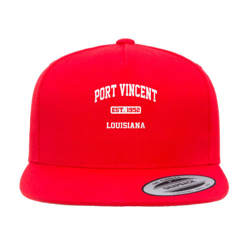 Port Vincent Louisiana La Vintage State Athletic Style T Shirt 5 Panel Snapback Cap | Artistshot