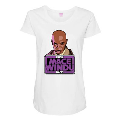 Bring Mace Windu Back Maternity Scoop Neck T-shirt Designed By Bariteau Hannah