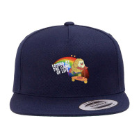 Losing At The Game Of Life 80s Cartoon Nihilism Humor Design 5 Panel Snapback Cap | Artistshot