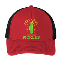 Womens Pickle Just A Girl Who Loves Pickles Vegan V Neck T Shirt Pa Trucker Cap | Artistshot