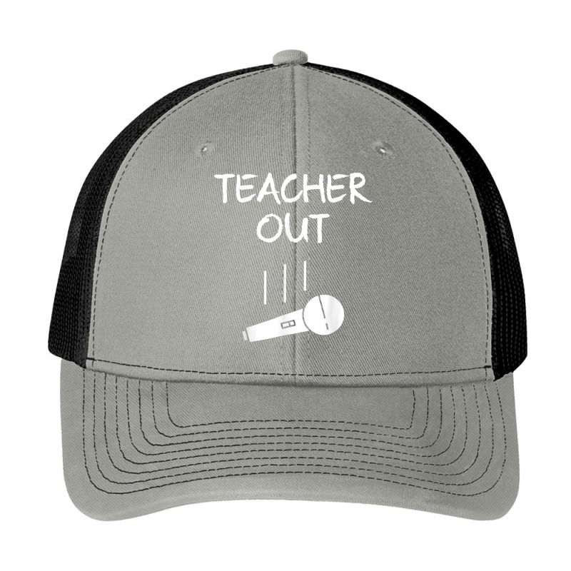 Retired Teacher Out Mic Drop Retirement End Of School Year T Shirt Pa Trucker Cap | Artistshot