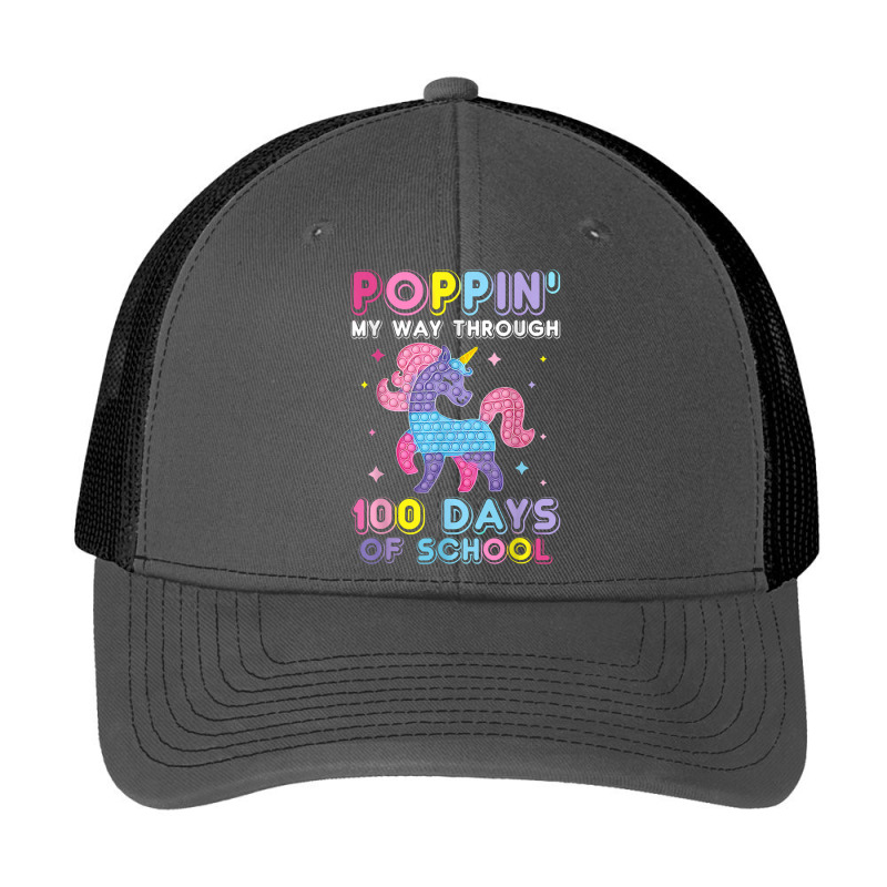 Poppin' My Way Through 100 Days Of School Unicorn Pop It Pa Trucker Cap | Artistshot