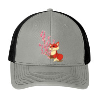 Forest Animal Lover Sakura Cherry Blossom Wildlife Fox T Shirt Pa Trucker Cap | Artistshot