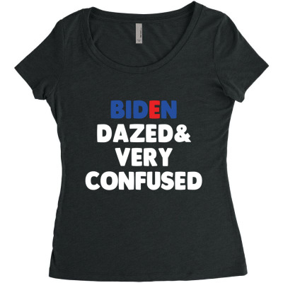 Biden Dazed And Very Confused Women's Triblend Scoop T-shirt Designed By Bariteau Hannah
