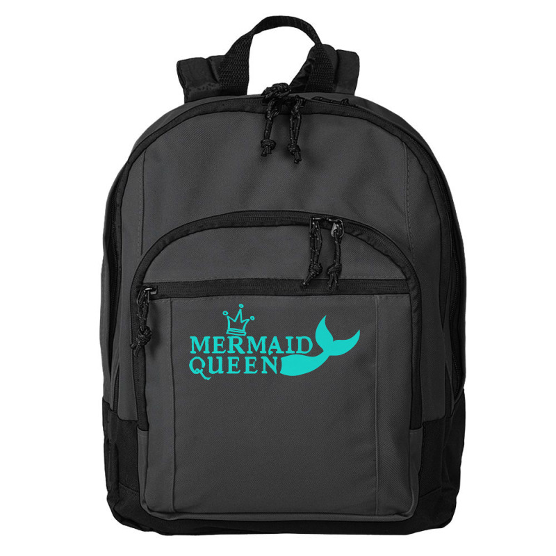 Mermaid Queen Cute Graphic Tail Crown Fun Summer Beach Premium T Shirt Basic Backpack | Artistshot