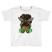 Afro Messy Bun Soror Color Yellow And Solid Pink Toddler T-shirt | Artistshot