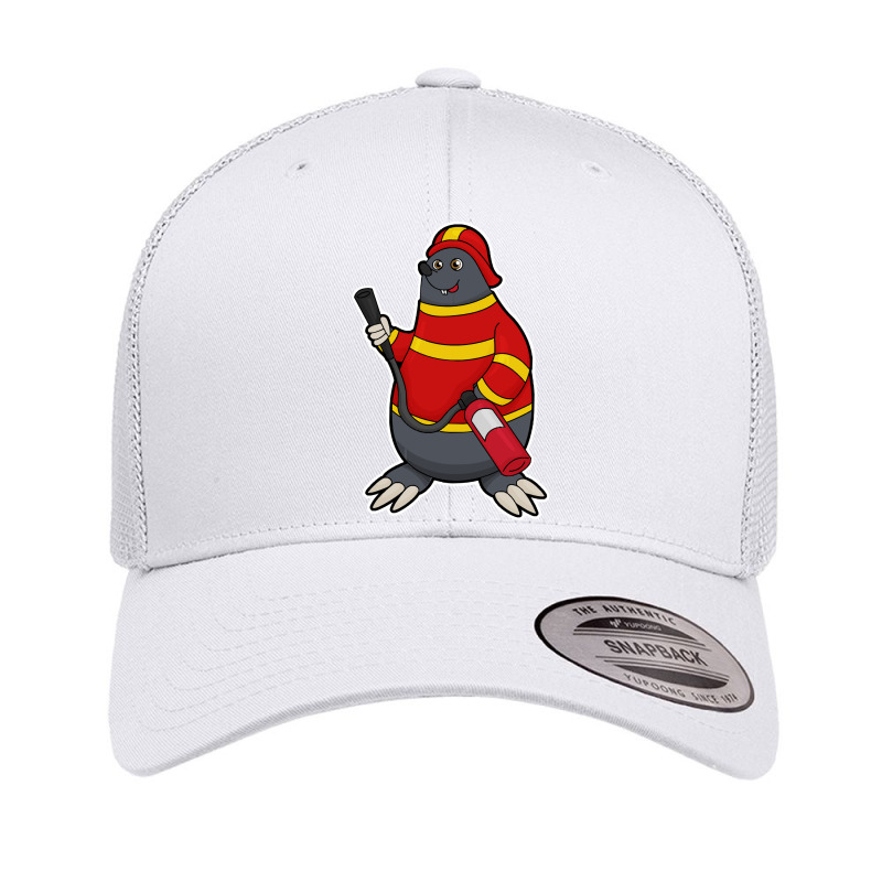 Fire Department T  Shirt Mole As Firefighter With Fire Extinguisher T Retro Trucker Cap by redwingcoot | Artistshot