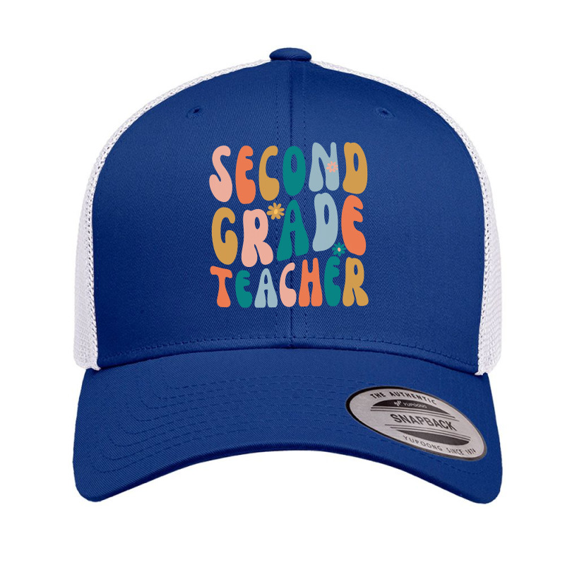 Second Grade Teacher Retro Groovy Design 2nd Grade Teaching , Best Gif Retro Trucker Cap | Artistshot