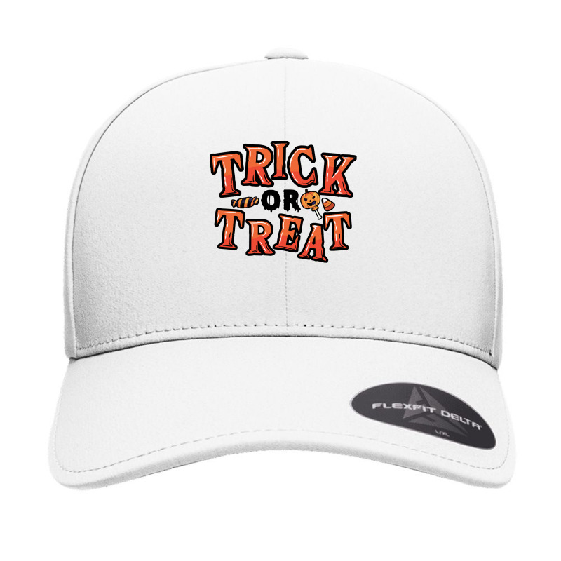 Trick Or Treat T Shirtcute Trick Or Treat Halloween Candy Sweets Costu Seamless Cap | Artistshot