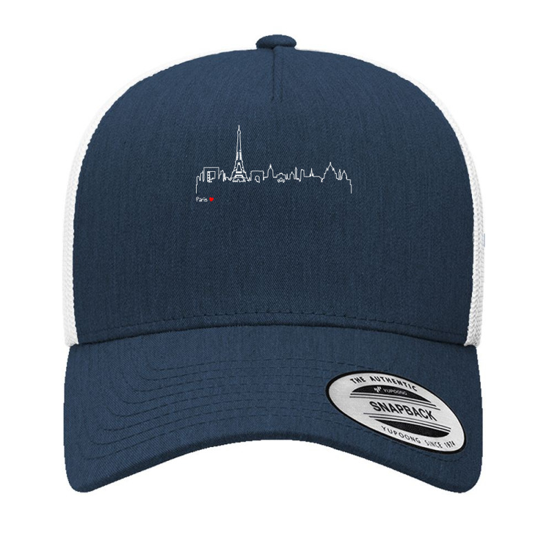 Paris Eiffel Tower Panorama Souvenir T Shirt Yupoong Trucker Cap | Artistshot