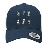 Coffee Making Tools And Equipment T  Shirt Assorted Coffee Making Tool Yupoong Trucker Cap | Artistshot