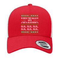 Deck The Halls With Beta Blockers Funny Nurse Christmas Ugly Premium T Yupoong Trucker Cap | Artistshot