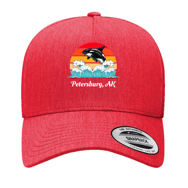 Petersburg T  Shirt Petersburg Alaska Distressed Orca Killer Whale Wav Yupoong Trucker Cap by baroncrona555 | Artistshot