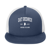 East Greenwich Rhode Island Ri Vintage Athletic Sports Desig T Shirt Foam Snapback Hat | Artistshot