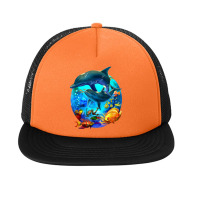 Dolphin Sea Life Save The Ocean Marine Biology Aquarium Foam Snapback Hat | Artistshot