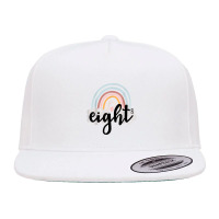 Eight Year Birthday Rainbow Party Boho Family 8 Year Old T Shirt 5 Panel Snapback Cap | Artistshot