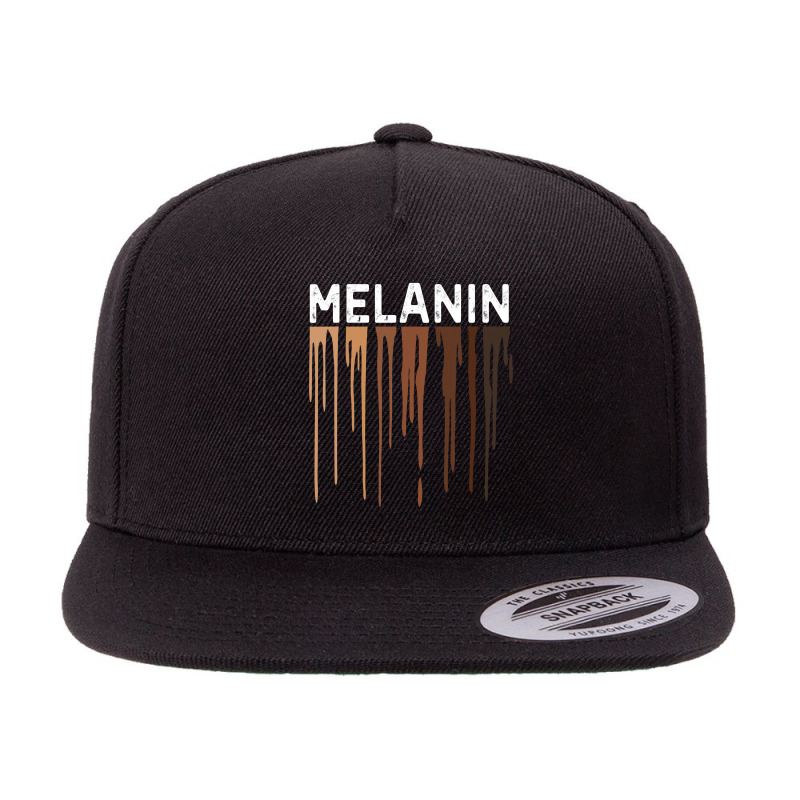 Drippin Melanin Tshirts For Women Pride  Gifts Black History T Shirt 5 Panel Snapback Cap | Artistshot