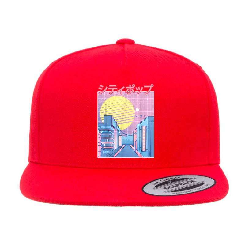 Japan City Pop Kawaii 80s Japanese Anime Music Aesthetic T Shirt 5 Panel Snapback Cap | Artistshot