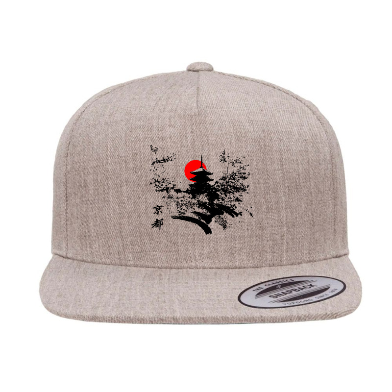 Kyoto Japan Old Capital 5 panel snapback cap by shusui | Artistshot