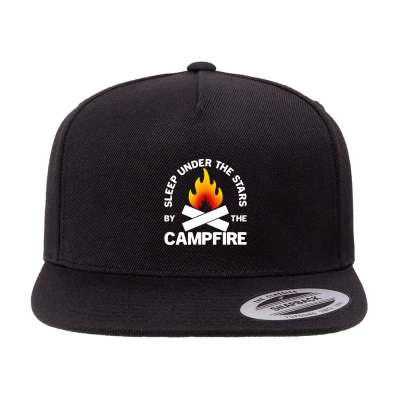 Under The Stars By The Campfire 5 panel snapback cap by saterseim | Artistshot