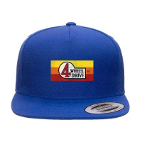 4 Wheel Drive Vintage 4x4 Overland Emblem With Stripes 4wd 5 Panel Snapback Cap | Artistshot