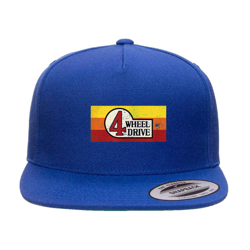 4 Wheel Drive Vintage 4x4 Overland Emblem With Stripes 4wd 5 panel snapback cap by komporgass | Artistshot