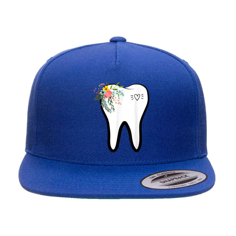 Flower Tooth Dentist Dental Hygienist Oral Hygiene Assistant 5 panel snapback cap by kabelistrik | Artistshot