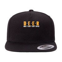 Beer T  Shirt Beer Brew Enjoy Emty Repeat Funny Oktoberfest Beer Day T 5 Panel Snapback Cap | Artistshot