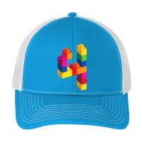 Kids 4 Year Old Building Blocks Birthday Bricks 4th Gift Pa Trucker Cap | Artistshot