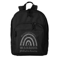 Womens Glioblastoma Warrior Glioblastoma Awareness Rainbow V Neck T Sh Basic Backpack | Artistshot