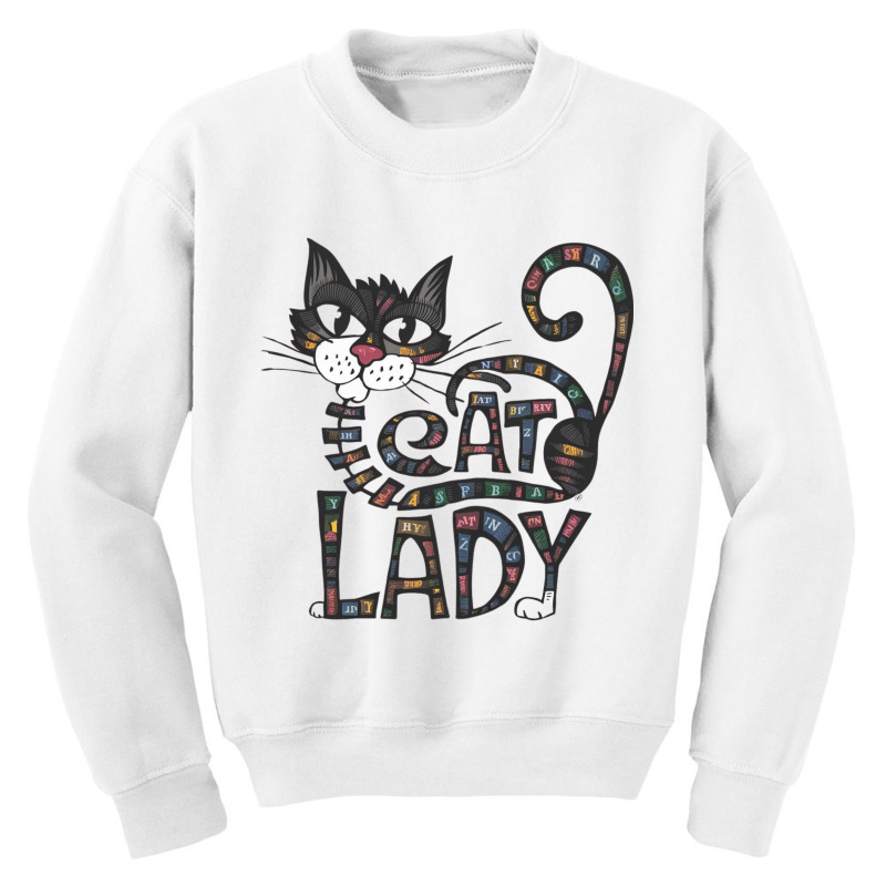 Crazy Cat Lady(2) Youth Sweatshirt by John Nichols | Artistshot