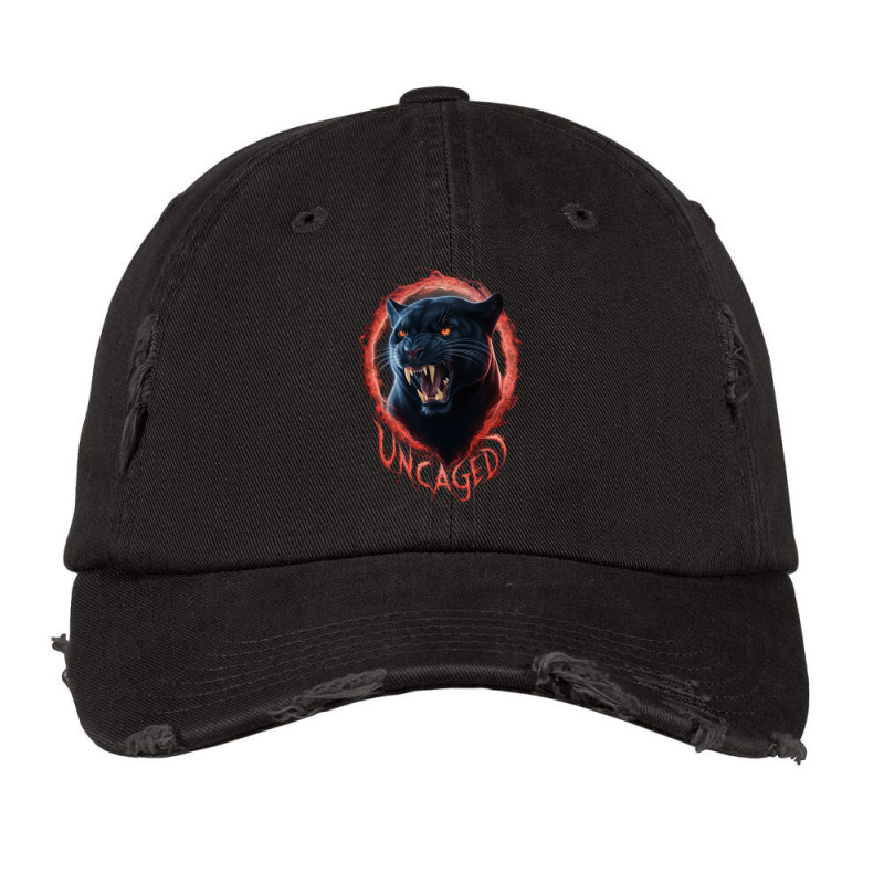 Panther Black Vintage Cap by Charity Aduset | Artistshot