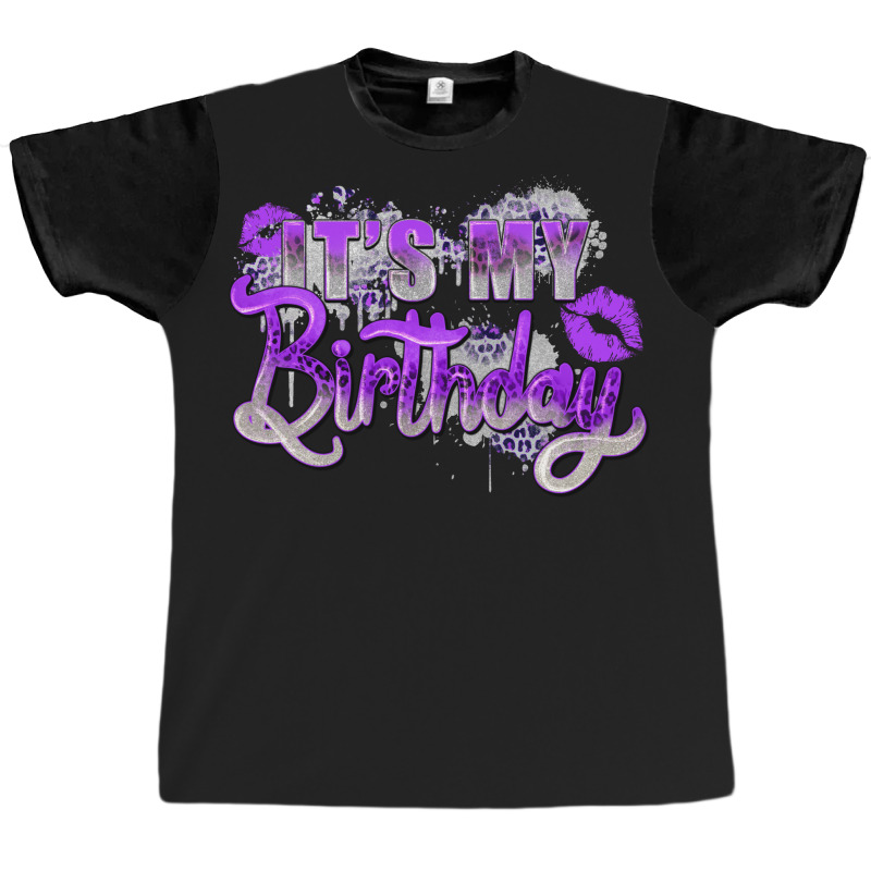 Purple Its My Birthday Graphic T-shirt | Artistshot