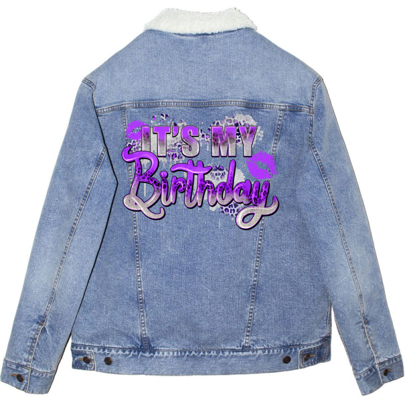 Purple Its My Birthday Unisex Sherpa-lined Denim Jacket | Artistshot