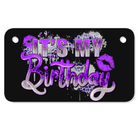 Purple Its My Birthday Motorcycle License Plate | Artistshot