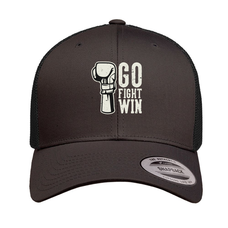 Go Fight Win With Boxing Hand Gloves Retro Trucker Cap by Maria_Jezierski | Artistshot