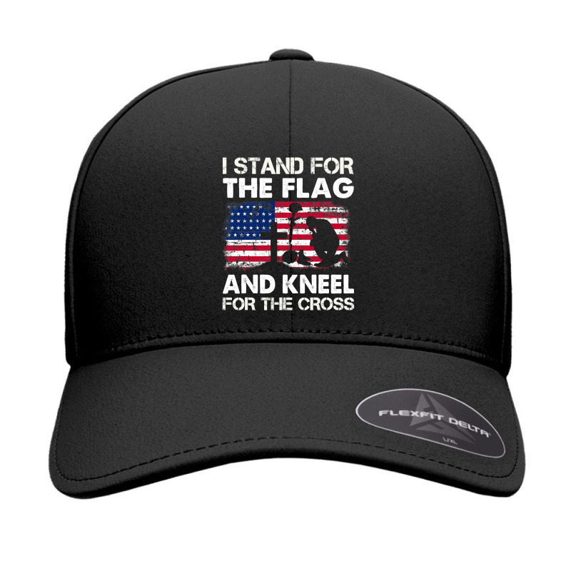 I Stand For The Flag & Kneel For The Cross Veteran Day Gift 22 Seamless Cap by pester | Artistshot