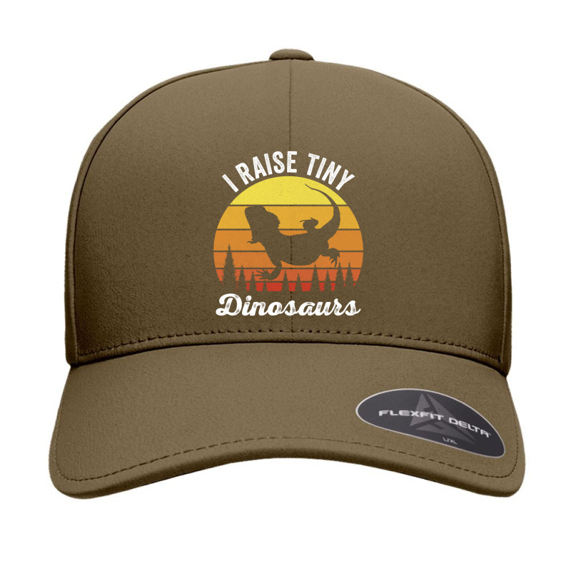 Retro I Raise Tiny Dinosaurs Funny Vintage Bearded Dragon Men Women Seamless Cap | Artistshot