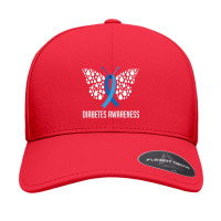 Blue Ribbon Fight Diabetes Awareness Month Seamless Cap | Artistshot