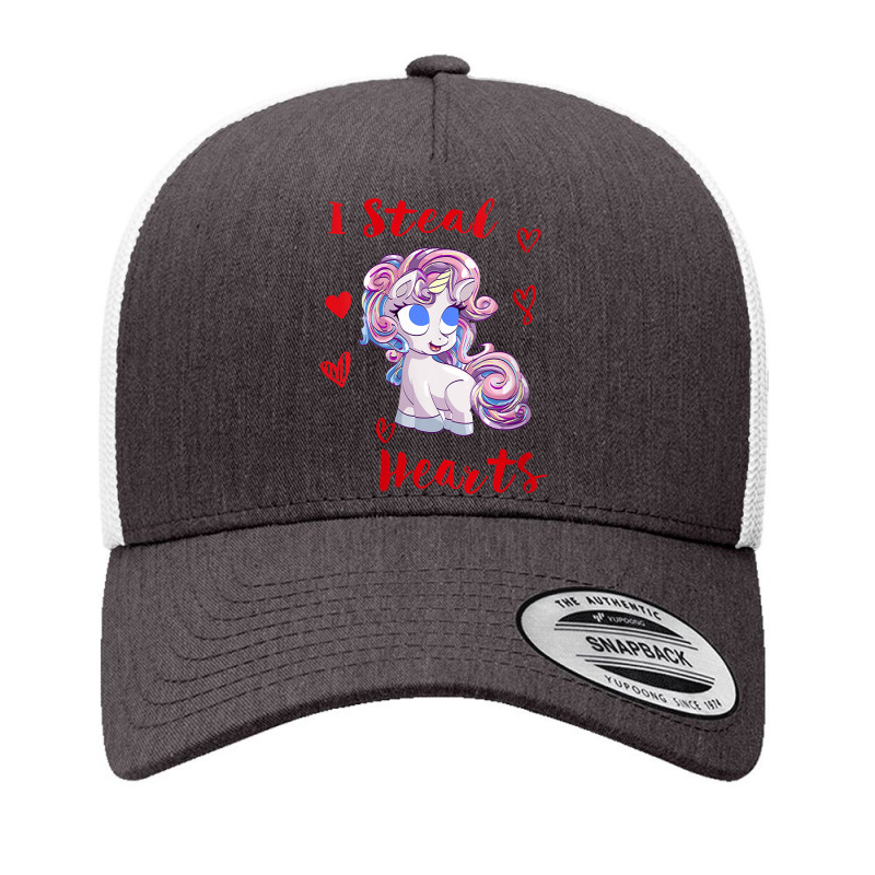 Womens I Steal Hearts Cute Unicorn Valentines Day Girls Boys Gift V Ne Yupoong Trucker Cap | Artistshot