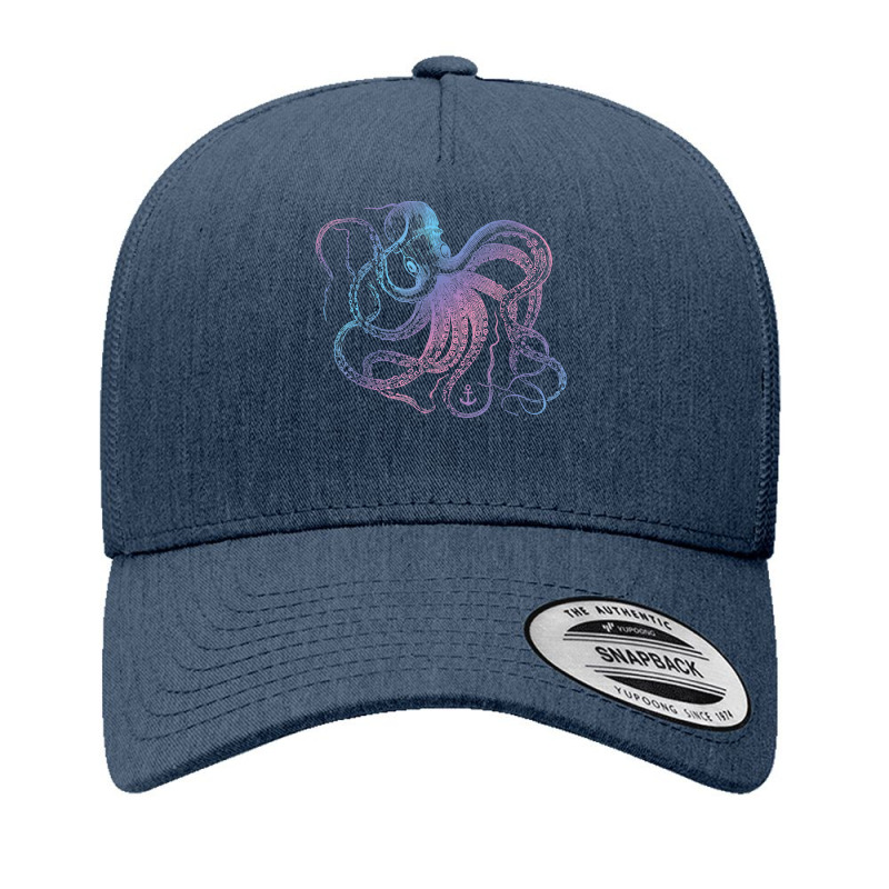 Octopus Shirt Cool Vintage Marine Biologist Ocean Sea Life 1 T Shirt Yupoong Trucker Cap | Artistshot