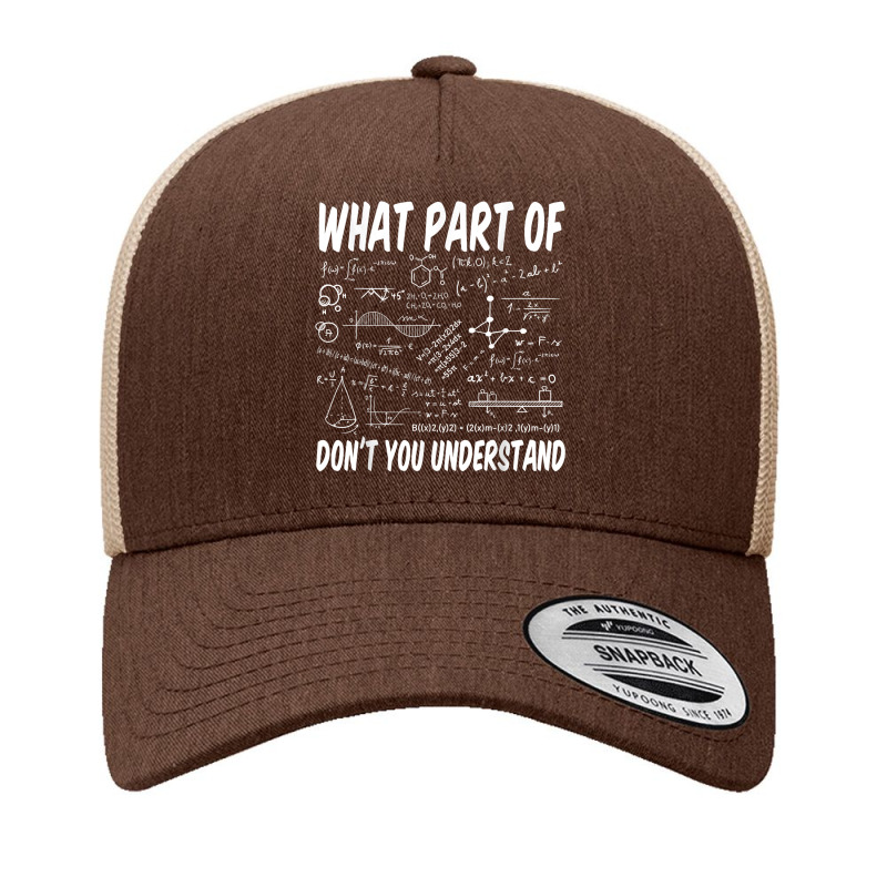 What Part Of Don't You Understand Math Physics T Shirt Yupoong Trucker Cap by peersodshamiw8 | Artistshot