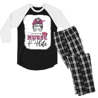 Nurse T  Shirt Nurse Life Leopard Registered Nurse, Cna, Nursing Schoo Men's 3/4 Sleeve Pajama Set | Artistshot