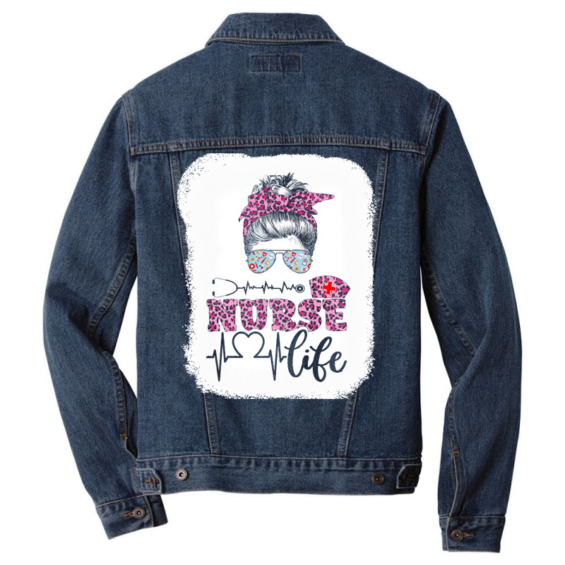 Nurse T  Shirt Nurse Life Leopard Registered Nurse, Cna, Nursing Schoo Men Denim Jacket | Artistshot