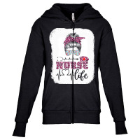 Nurse T  Shirt Nurse Life Leopard Registered Nurse, Cna, Nursing Schoo Youth Zipper Hoodie | Artistshot