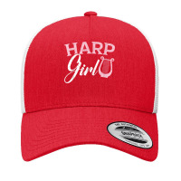 Harp Girl Harpist Musician Musical Instrument T Shirt Yupoong Trucker Cap | Artistshot