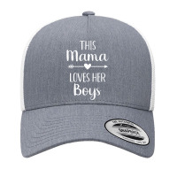 Mom This Mama Loves Her Boys Pullover Hoodie Yupoong Trucker Cap | Artistshot