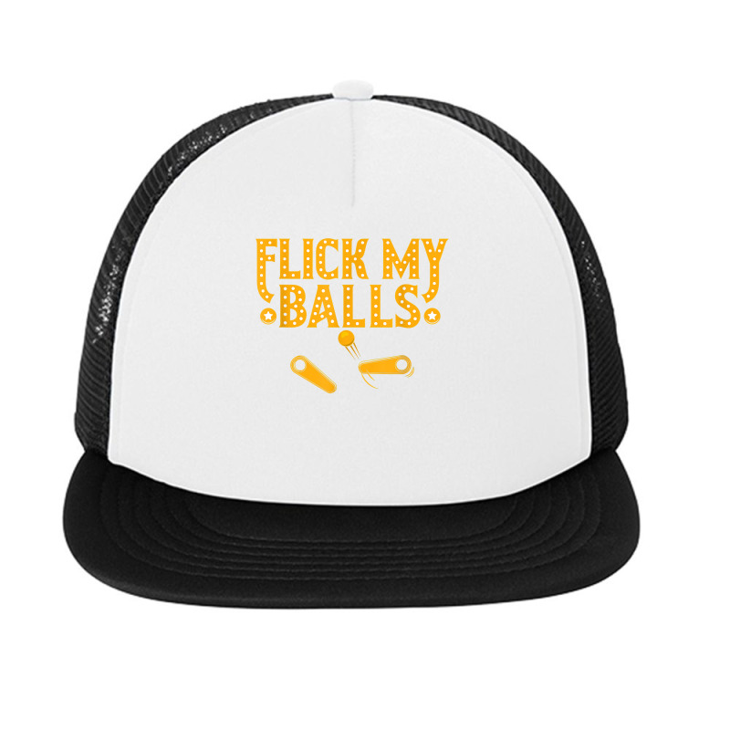 Flick My Balls   Retro Vintage Multiball Pinball Arcade Game T Shirt Foam Snapback hat by harmanyuan | Artistshot