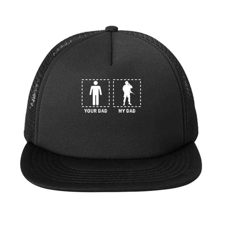 Your Dad Vs. My Dad Father Day Superhero Foam Snapback hat by LisaSnyder | Artistshot